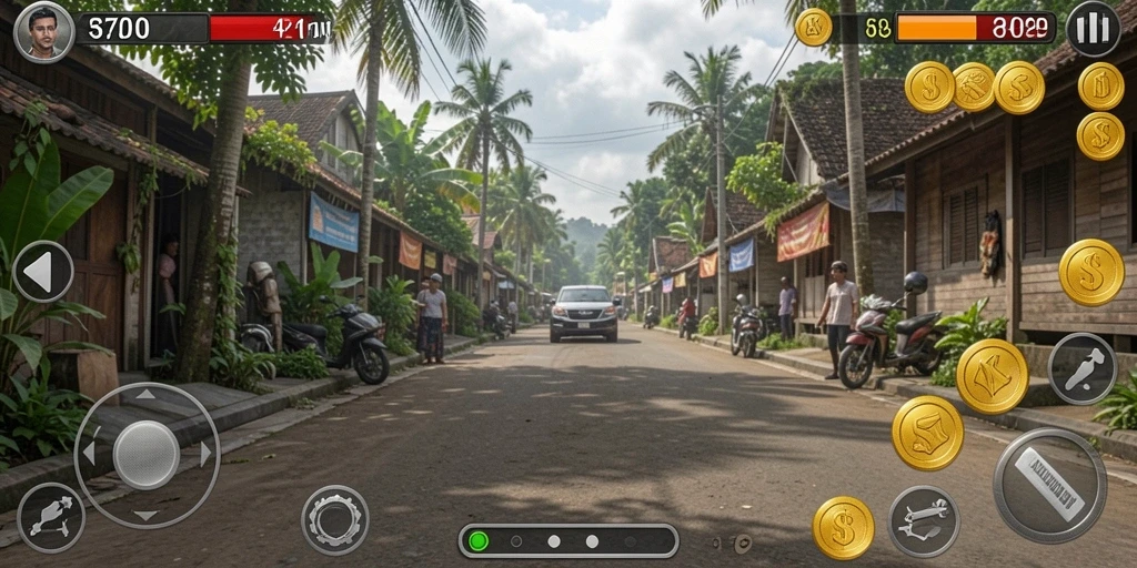 Berbagai senjata dan item untuk memperkuat karakter.