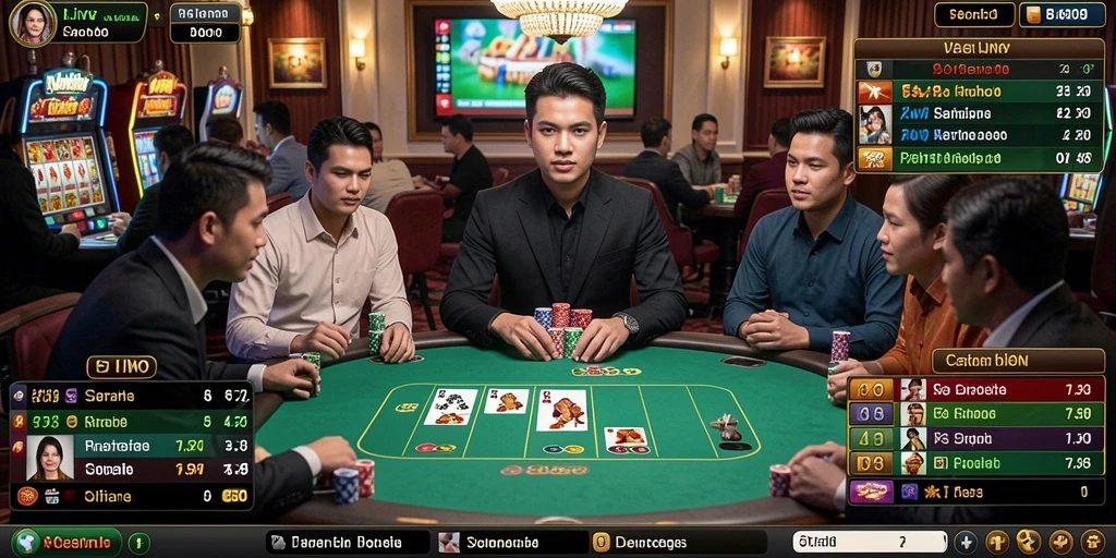 Latar belakang permainan yang menakjubkan dan penuh warna.